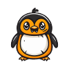Pingouin Halloween Bande dessinée drôle