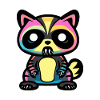 Raccoon Halloween Comic Funny