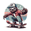 Streetwear Skater Outfit Sloth