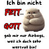 Jeg er ikke feit... Gud ga meg akkurat kollisjonsputer
