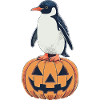 Halloween Penguin Pumpkin Design