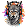 Stylischer Wolf