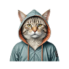 Cat wearing a jacket