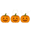 Three Jolly Halloween Pumpkins