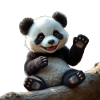 Adorable Panda in 3D