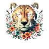 Cheetah Gepard Blumen