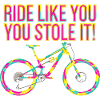 Vibrant Mountain Bike Motivation Tee