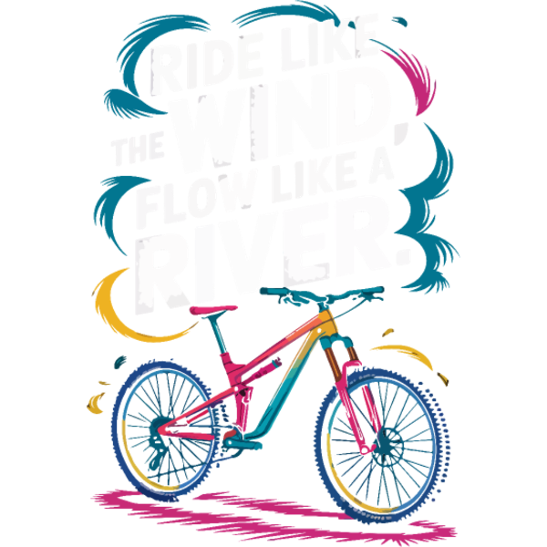 Koszulka "Fajny rower MTB z żywymi kolorami"