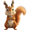 Ecureuil effet cartoon