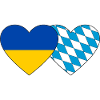 Ukraine Bavaria Flag Heart