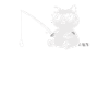 Cat with sunglasses fishing