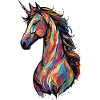 Buntes, magisches, majestätisches Einhorn