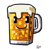 Pixel-Handwerker-Bier