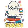 Cute Book Lover Ghost