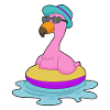 Flamingo Swimming Sunglasses
