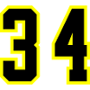 34 Number Jersey