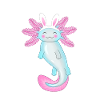 Easter axolotl with bunny ears