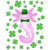 St patricks axolotl pink