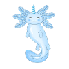Blauer Axolotl
