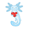 Valentine's day axolotl