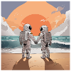 Das Astronauten-Paar