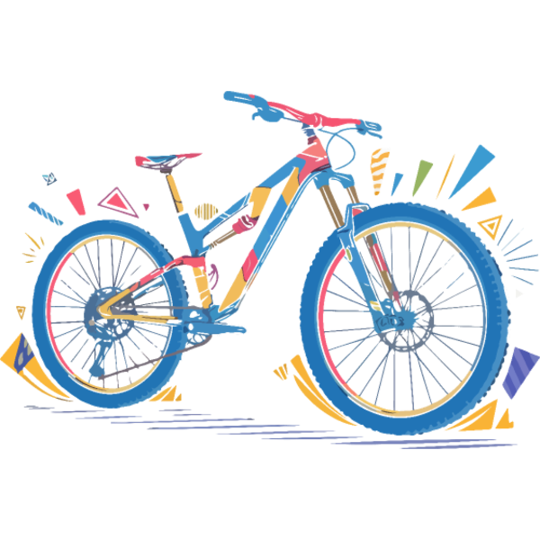 Koszulka "Ukośny MTB o geometrycznym wzorze"