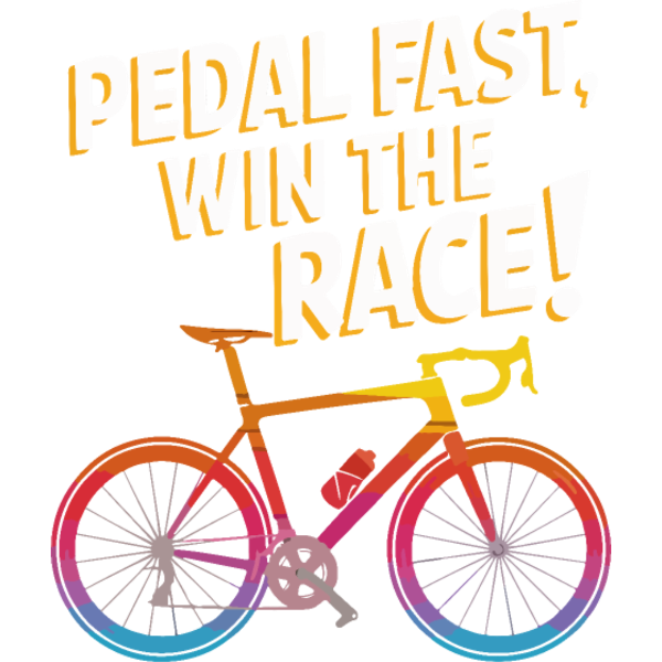 Koszulka "Rowerowe wyzwanie: Pedal Fast Win the Race!"