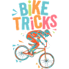 Vibrant Bicycle Trick Illustration