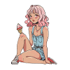 Fille de crème glacée