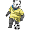 Panda Soccer Player Soccer