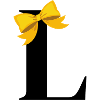 Letter L yellow bow