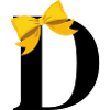 Letter d yellow knot