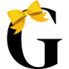 Letter G yellow bow