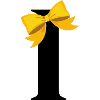 Letter i yellow knot