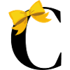 Letter c yellow bow