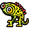 Chameleon Halloween Comic Funny