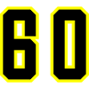 60 Zahl Trikot