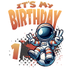 Football Astronaut 1st Birthday