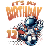 Football Astronaut 12th Birthday