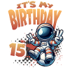 Football Astronaut 15th Birthday