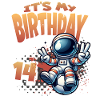 Football Astronaut 14th Birthday