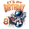 Football Astronaut 8th Birthday