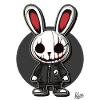 Creepy Cartoon Skull Bunny
