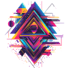 Futuristisches Psychedelisch Techno Trance 90s 80s
