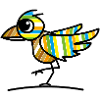 Bunter Vogel