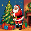 Christmastree with Santa Design