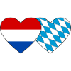 Holland Bavaria Flag Heart