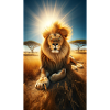 Lion on the savannah