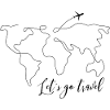 Let's go travel World Map Travel Adventure