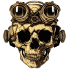 Dieselpunk Zombie Skull
